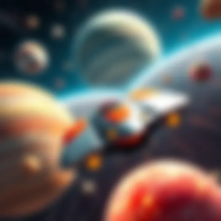 Star Fox 64 Game Scene A spaceship flying through space with colorful planets in the background, capturing the excitement of Star Fox 64 gameplay.