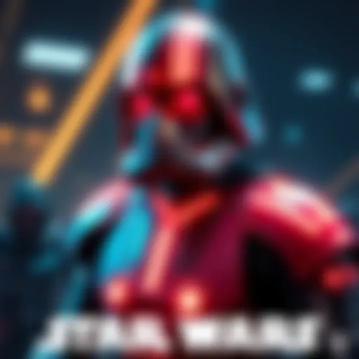 Character in Destiny wearing Star Wars-inspired skin with glowing aesthetics