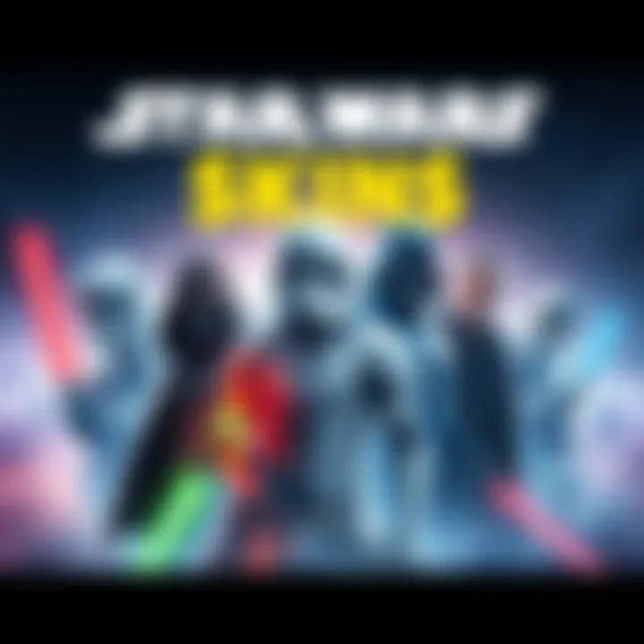 A visual display of popular Star Wars skins showcasing both well-loved characters and lesser-known ones, highlighting their popularity levels.