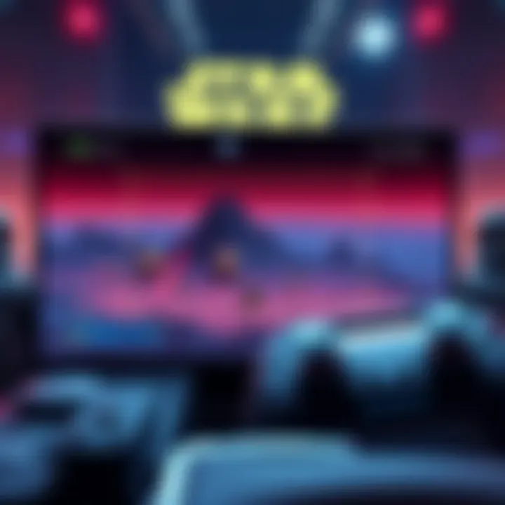 Star Wars Watch Party screen with touch controls A screenshot of the Star Wars Watch Party island showing a standard screen layout for touch control users, lacking fullscreen option, while a game controller is shown in the corner.