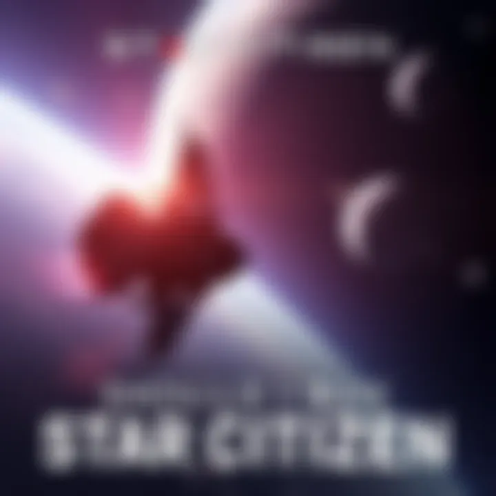 A view of Star Citizen gameplay featuring a spaceship in space with planets in the background.