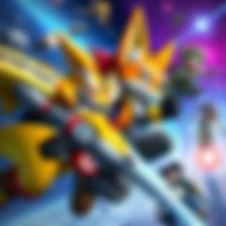 Characters from Star Fox Adventures and Assault engaged in a space battle scene