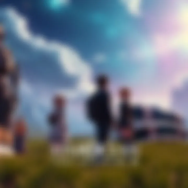 A scene from Star Ocean: First Departure R showing characters in a vibrant sci-fi setting, with updated graphics and engaging landscapes.