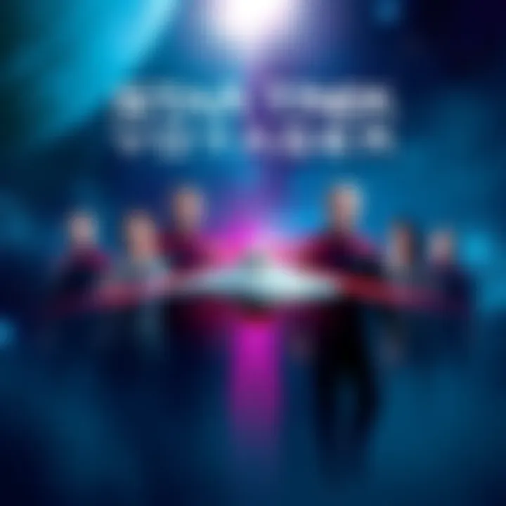 Cover art featuring characters from Star Trek: Voyager in a space setting with a starship flying through the stars.