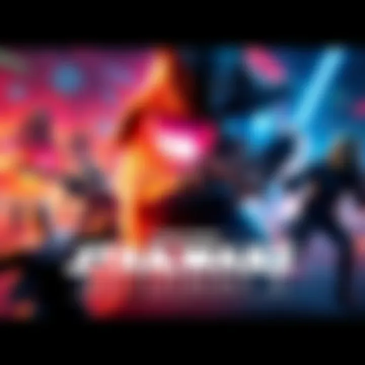 A thrilling battle scene from Star Wars Battlefront 2, showcasing iconic characters and stunning visuals in a lively multiplayer environment.