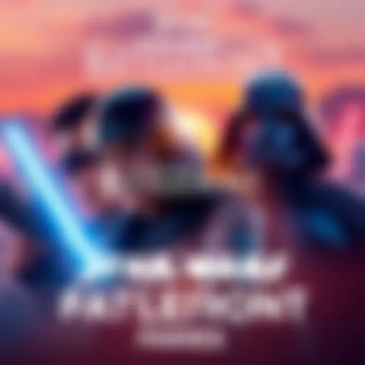 A digital art piece featuring iconic characters from EA's Star Wars Battlefront series, with a sunset backdrop symbolizing the end of the franchise.