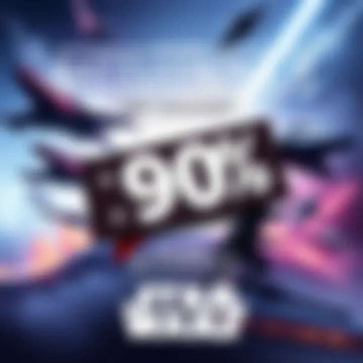 A promotional graphic showcasing Star Wars Battlefront II with a 90% discount banner, featuring iconic starships and characters from the game in an action scene.