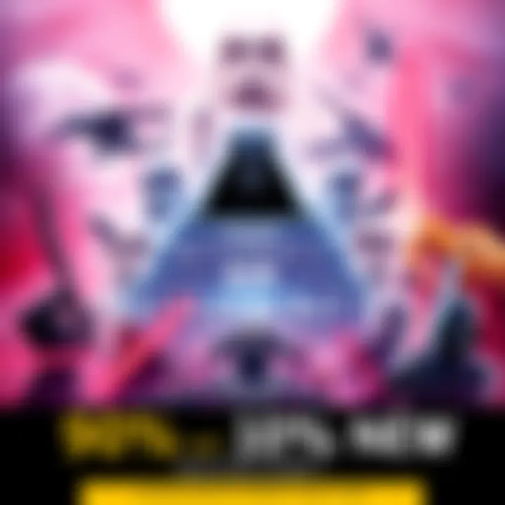 A graphic showcasing STAR WARS™ Battlefront™ II with a 90% discount on Steam alongside iconic characters and spaceships from the game