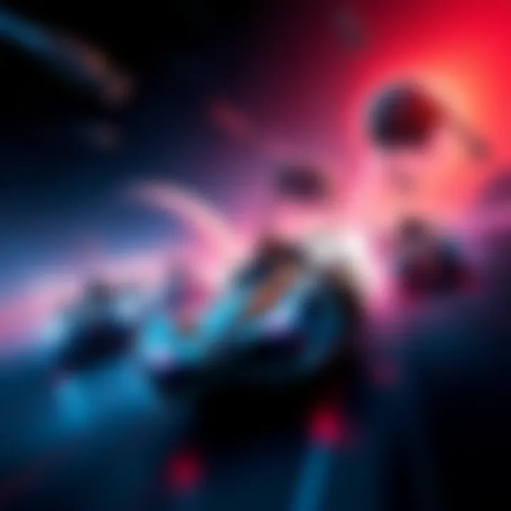 Star Wars Racer Game Cover A thrilling scene featuring futuristic racing vehicles in a galaxy setting, hinting at the excitement of a new Star Wars game titled Racer.