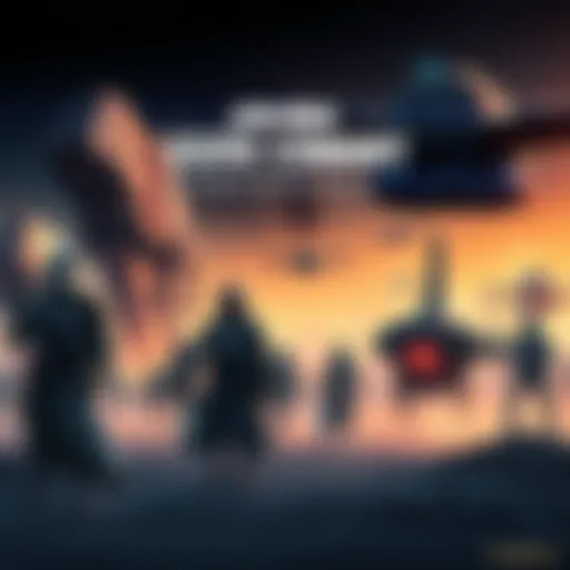 Art depicting Star Wars Zero Company characters and vehicles in a futuristic setting similar to Titanfall