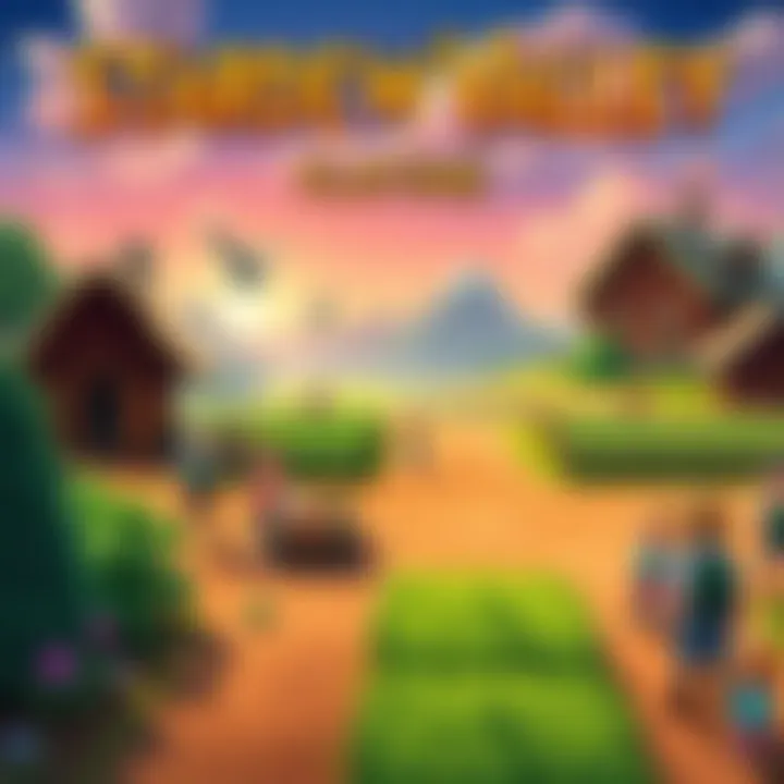 An engaging scene from Stardew Valley showing characters farming and interacting in a vibrant game world