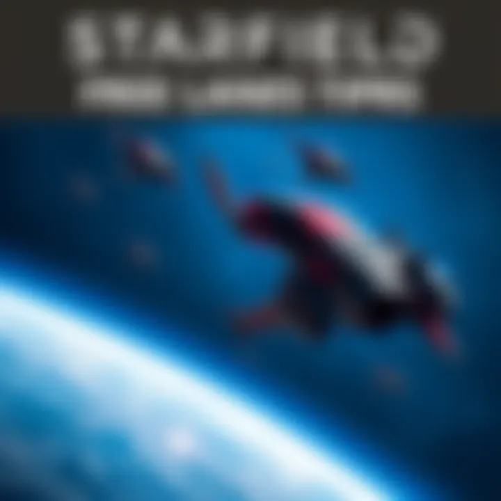 Spaceships flying in an open space with the Terran Armada in view, showcasing the new Free Lanes feature in Starfield.