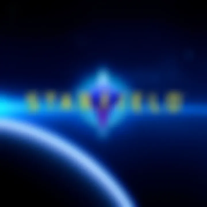 The Starfield game logo displayed prominently with a background representing space. The logo is stylized, hinting at a sci-fi theme.