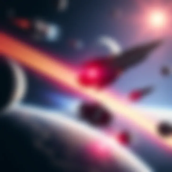 A visual representation of Starfield with spaceships and planets, highlighting new questlines and features for the upcoming October DLC.