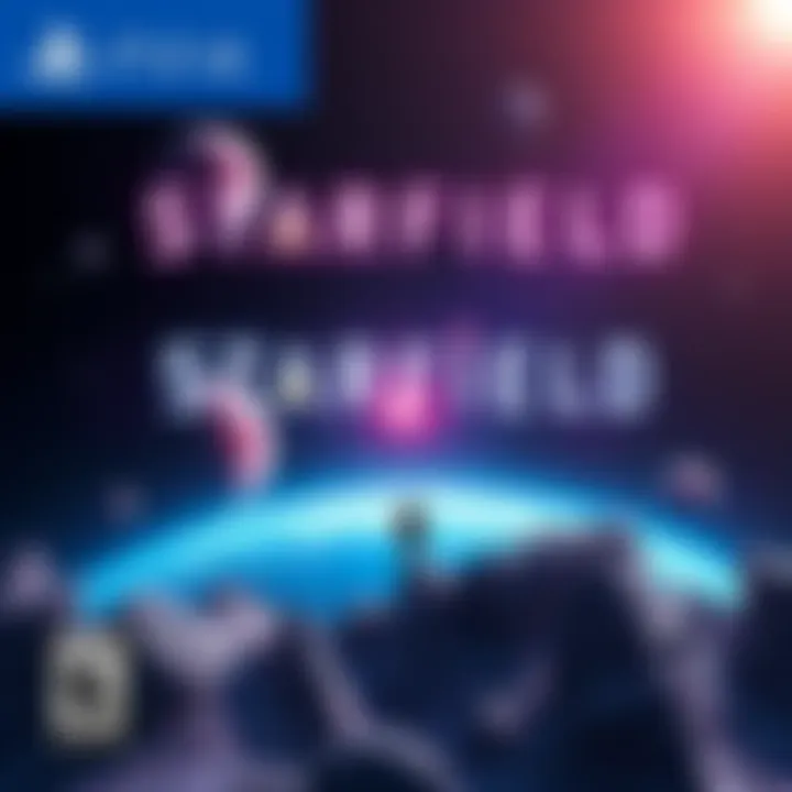 Cover of Starfield for PS5 featuring space exploration with a character and planets
