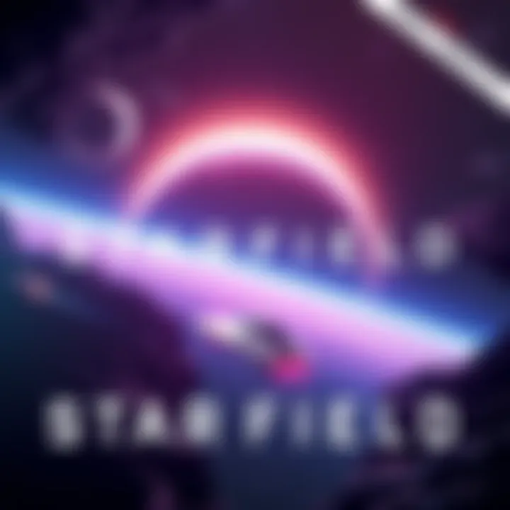 Starfield RPG Gameplay A scene showcasing space exploration in Starfield, featuring a spaceship and a distant planet in the background.