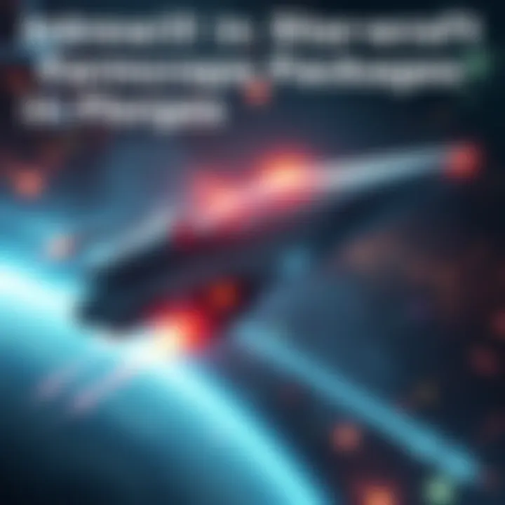 A digital illustration showing the farewell of Starship and Starcraft packages with a futuristic background signaling change and excitement.