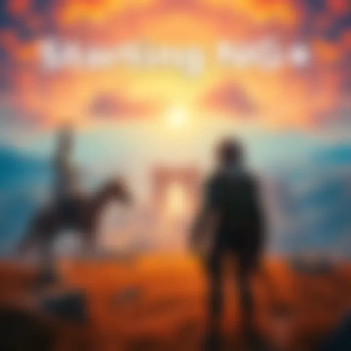 A player character preparing to enter New Game Plus in FC New Dawn, surrounded by vibrant game landscapes and challenges ahead.