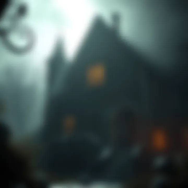 A detailed view of a starting house segment in Resident Evil 4, showing its eerie atmosphere and key features.