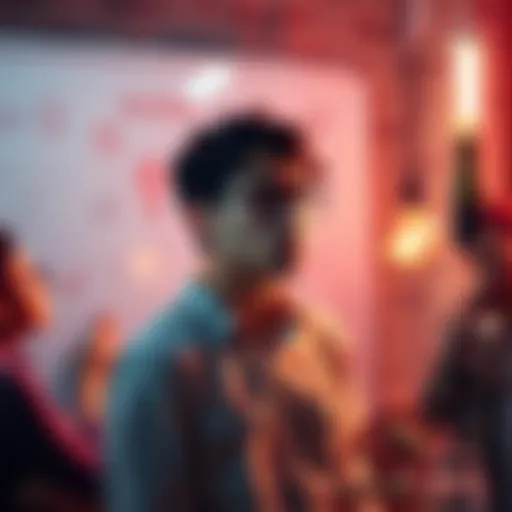 A young startup founder stands in front of a whiteboard filled with sketches and ideas about alchemy, looking frustrated as team members argue about the ethical implications of the proposal.