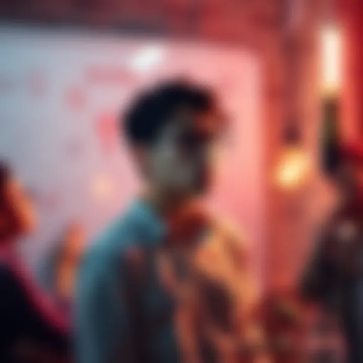 A young startup founder stands in front of a whiteboard filled with sketches and ideas about alchemy, looking frustrated as team members argue about the ethical implications of the proposal.