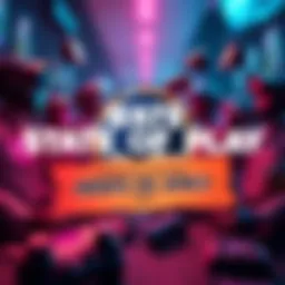 A promotional image for State of Play featuring gaming elements and an announcement banner