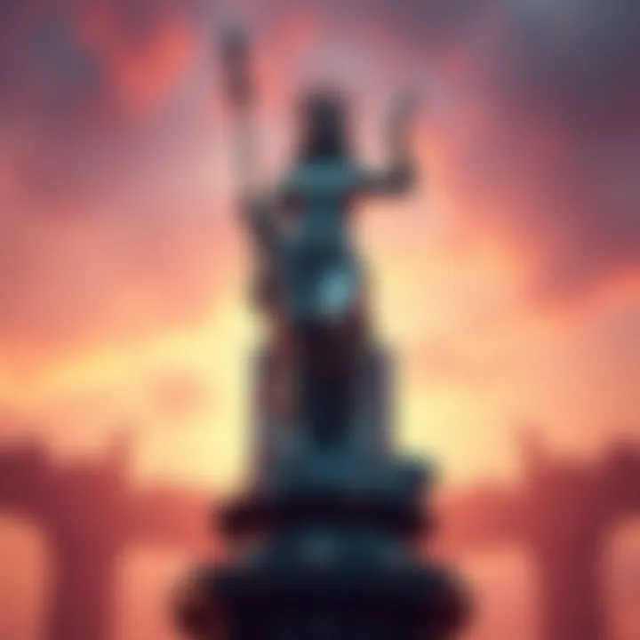 A detailed statue of Domina showcasing intricate artistry and craftsmanship