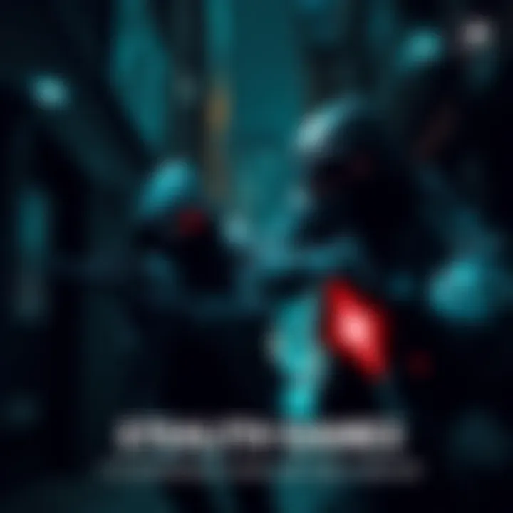 Two stealth game characters sneaking through a dark urban environment, showcasing intense gameplay and strategy.