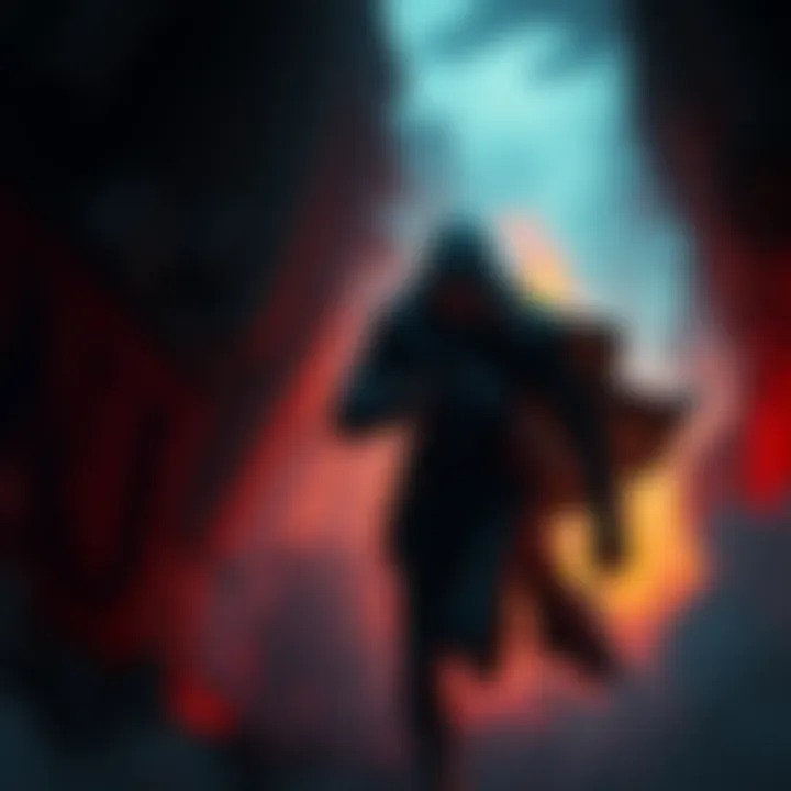 A character quietly moving through shadows in a strategy game environment, showcasing infiltration tactics in action