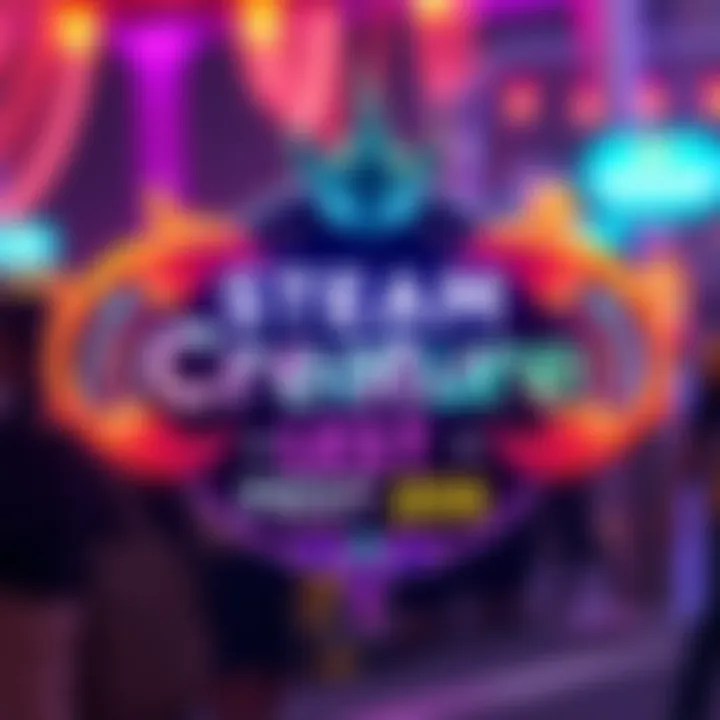 Logo of the Steam Creature Collector Fest featuring vibrant colors and creature designs