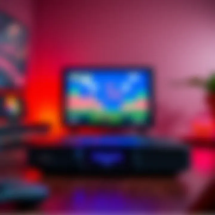 A Steam Deck console displaying a classic 90s Windows game on the screen with retro graphics.