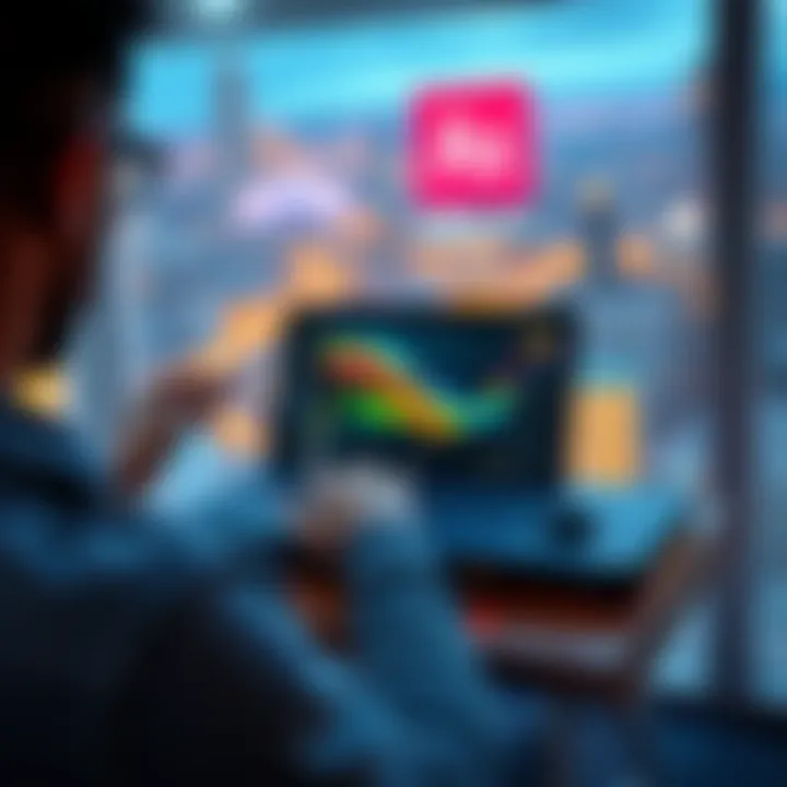 Steam Deck running Adobe Creative Cloud A person using a Steam Deck to run Adobe Creative Cloud applications, illustrating its portability for creative tasks.