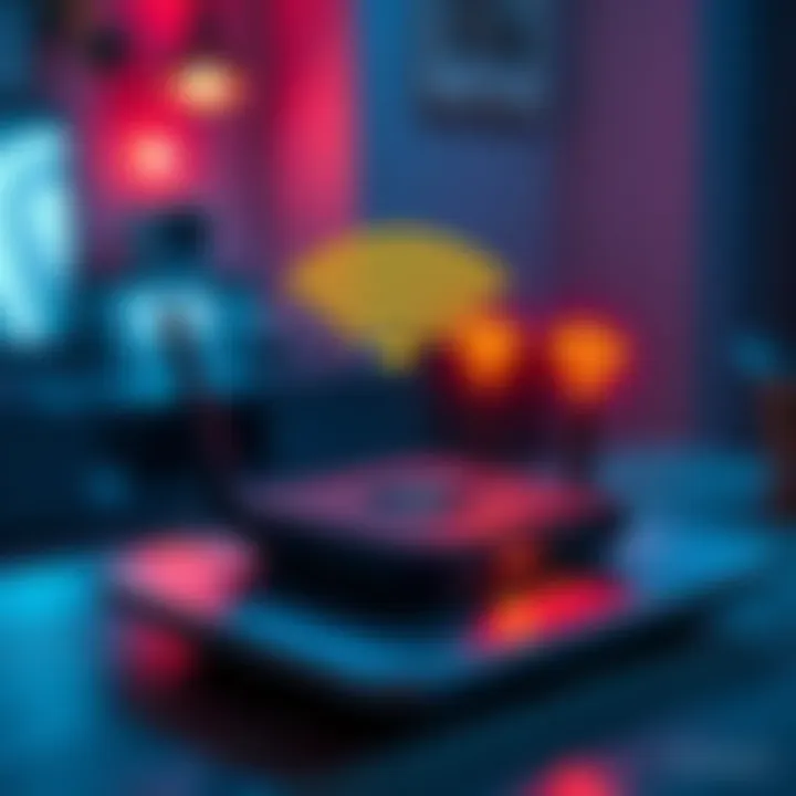 A Steam Deck gaming device struggling to connect to a home Wi-Fi router, depicting connection issues with signal indicators.