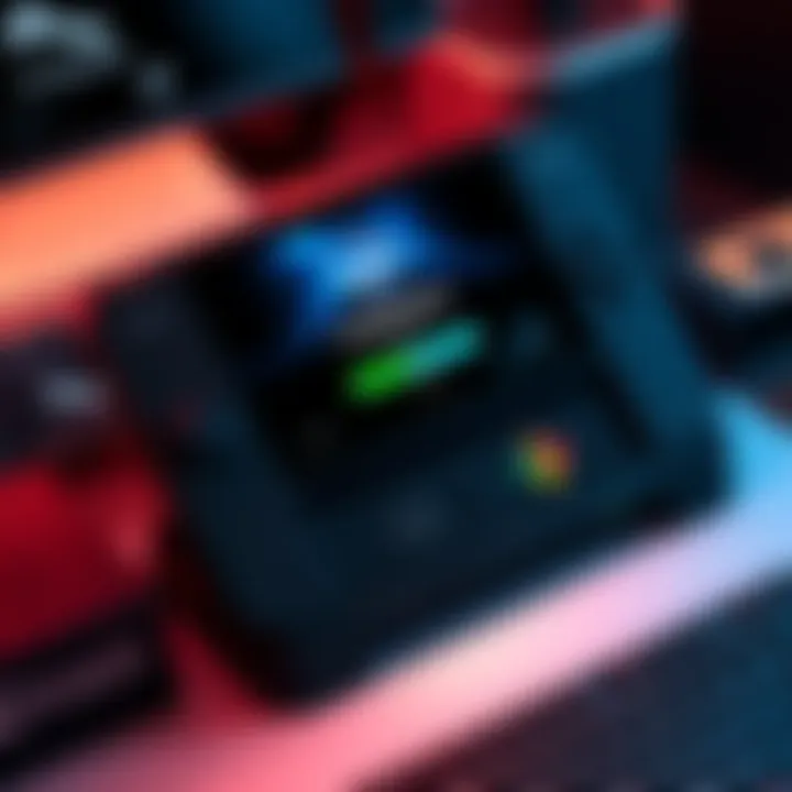 Steam Deck with downloading screen A Steam Deck displaying a download screen while the device remains on, highlighting the issue of not being able to turn off the screen during downloads.