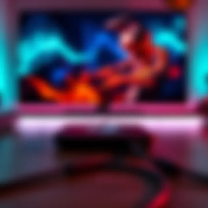 A Steam Deck connected to a TV via a new HDMI cable, showcasing improved graphics on screen.