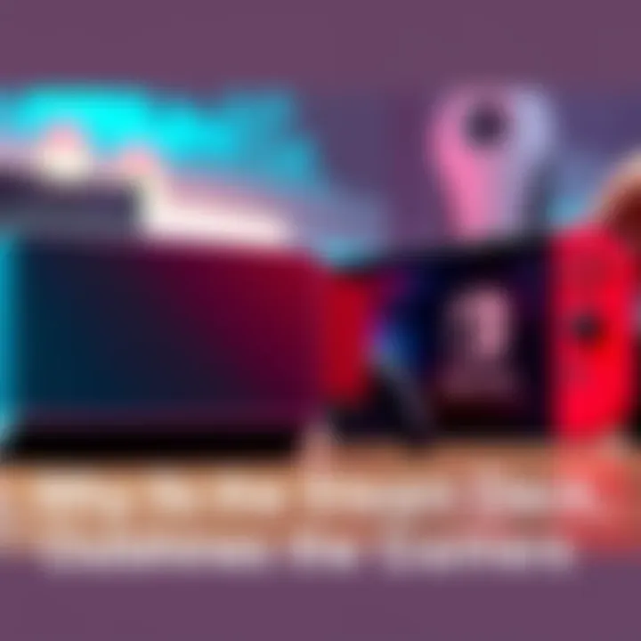 A side-by-side comparison of the Steam Deck and Nintendo Switch showing their designs and main features.