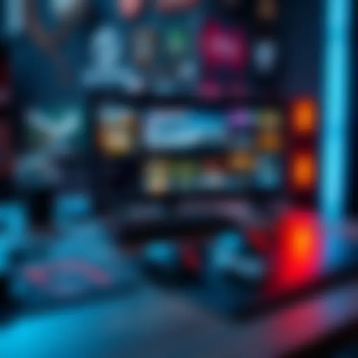 A Steam Deck showing various strategy games on its screen, alongside a mouse and keyboard setup