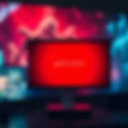 A computer screen displaying a red screenshot error with gaming graphics in the background