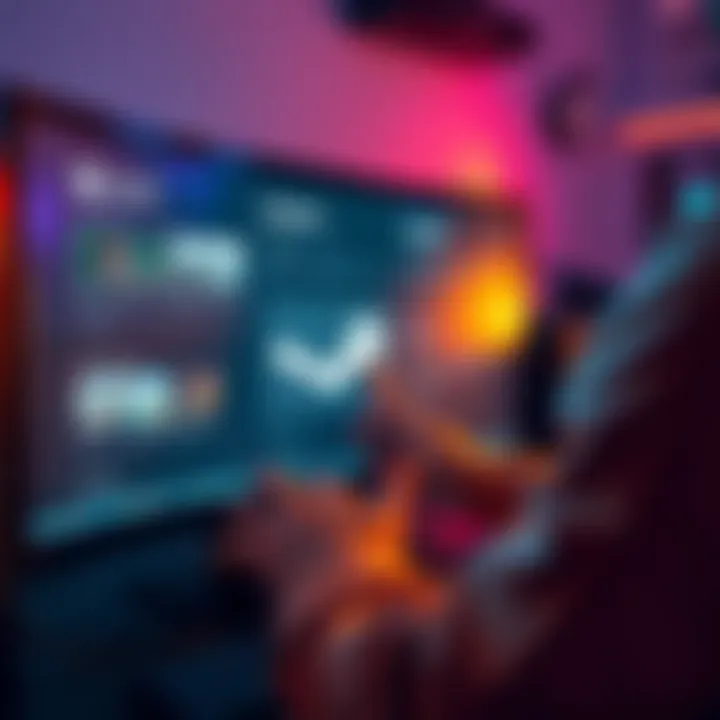 User adjusting Steam library settings on a PC