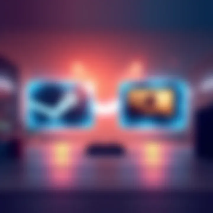 Steam account game transfer Illustration showing two Steam accounts with games being transferred between them
