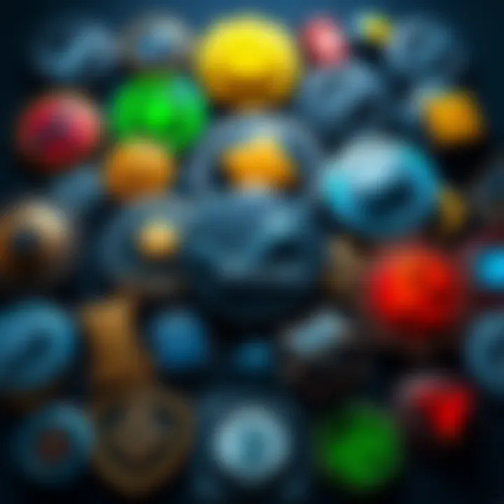 Steam achievements and Roblox badges A collection of Steam achievement icons and Roblox badges showcasing their design and difficulty levels