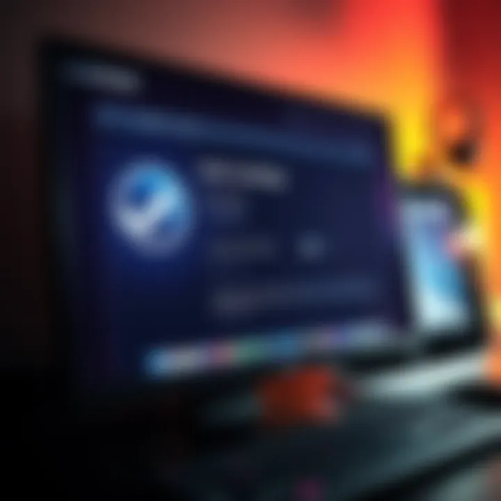 A computer screen showing Steam application running with administrator settings open