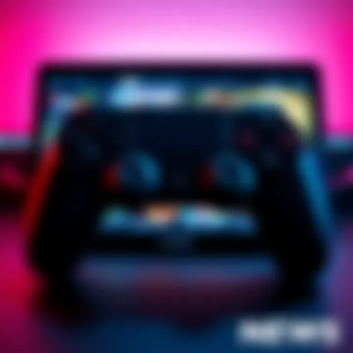 Steam Controller with Custom Layouts Steam Controller displayed with various community layout options on a screen, showing compatibility with non-Steam games