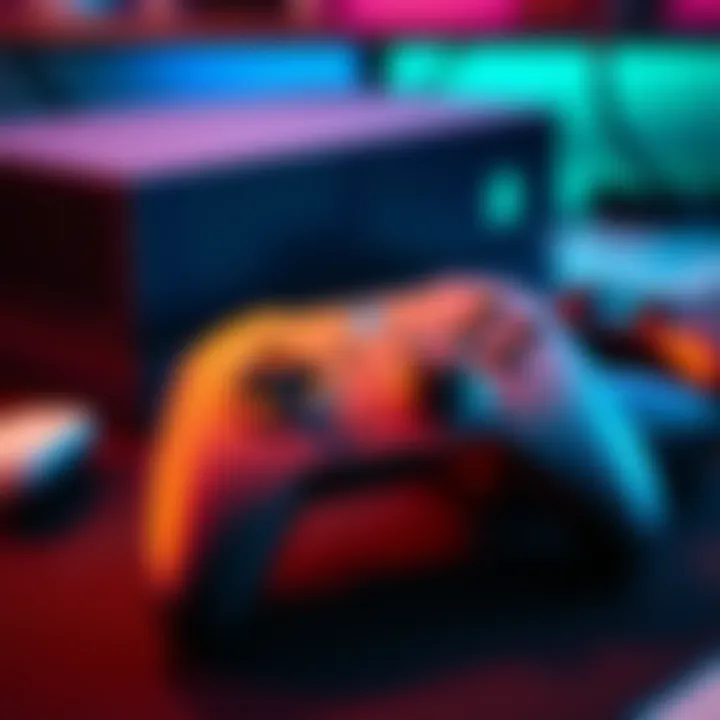Steam Controller and Game Console A Steam Controller placed next to a game console, showcasing gaming gear