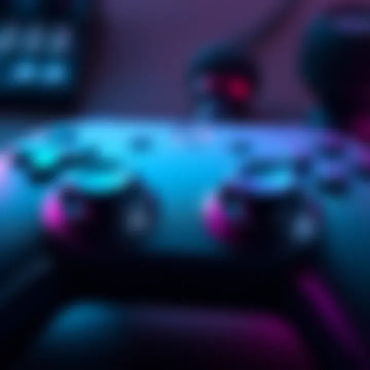 Steam Controller Rear Buttons Close-up view of the rear buttons on the new Steam Controller, highlighting their shape and design.