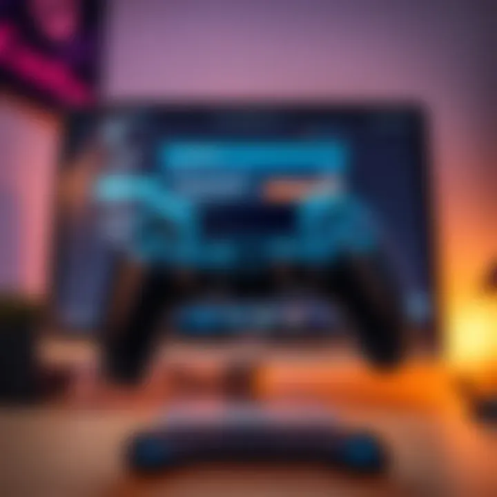 A Steam Controller with settings interface on a computer screen, demonstrating how to disable Steam Input globally.