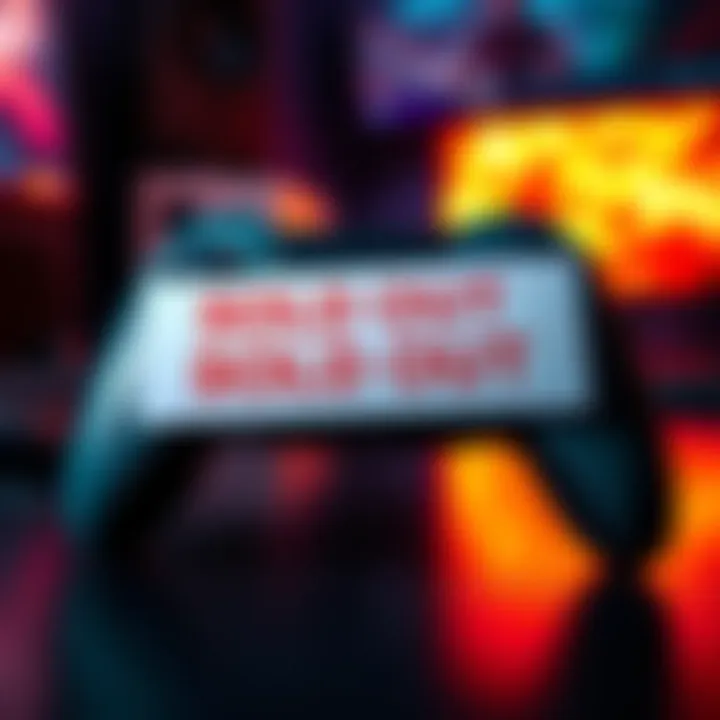 A photo showing a Steam Controller with a sold out sign in front of it, highlighting its unavailability in Australia.