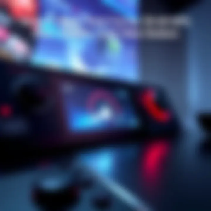 Steam Deck console with a speedometer graphic showing faster boot time