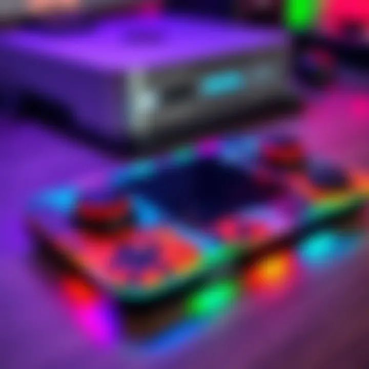 A Steam Deck gaming device with a new colorful shell and upgraded hall effect thumbsticks