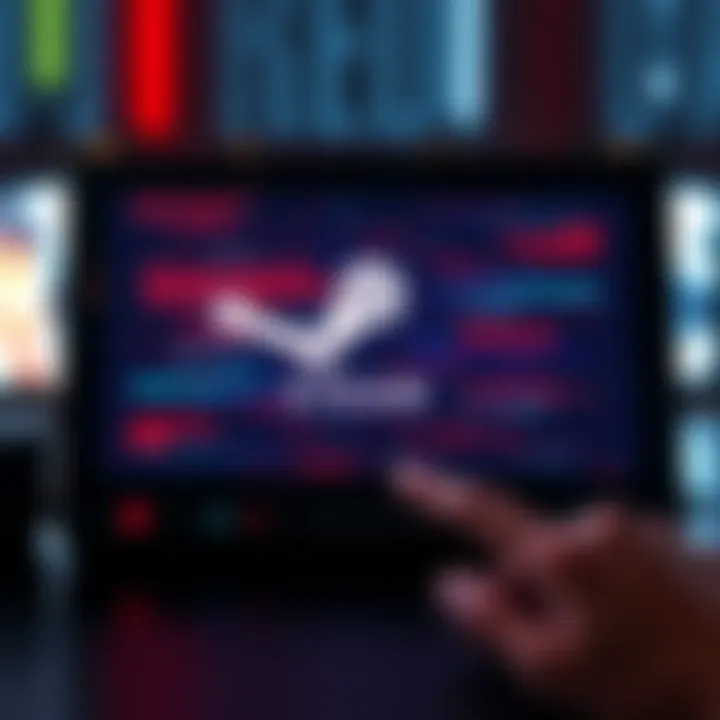 Steam Deck device displaying screen glitches during use
